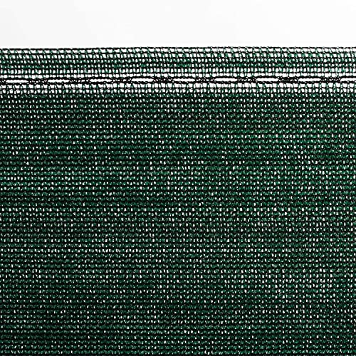Floordirekt | Marius | Rouleau Brise Vue Occultant | 2 m x 20 m | Corde/Lien de Fixation Inclus | Tissu HDPE d'ombrage 150 g/m² | Protection Solaire, Brise-Vue, Brise-Vent, Vert foncé