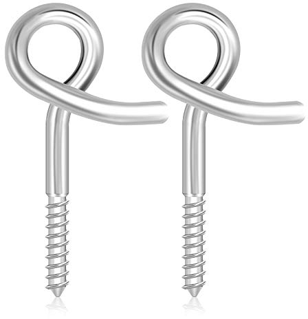 Poprkdre Sicherheits-Schaukelhaken, M12 | 2 STK. Deckenhaken mit Faden, Sicherheitshaken für Schaukel, Hängesessel usw, Schaukelhaken für Holz und Beton