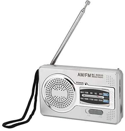 VBESTLIFE Radio Am FM Portátil, Am FM Transistor Chip Mini Radio Digital Reproductor de Música con Altavoz, con Conector para Auriculares con Altavoz