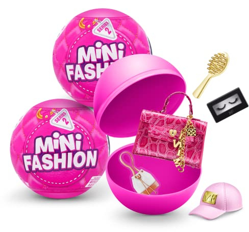 Mini Brands Mini Fashion Series 2, Real Fabric Fashion Bags And Accessories Capsule Collectible Toy (2 Pack), 2 Capsules
