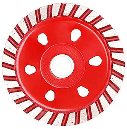 Dischi per smerigliatrice angolare, disco per taglio vetro da 100 mm, disco diamantato turbo a 12 segmenti per impieghi gravosi, per lucidatura e pulizia con smerigliatrice angolare, granito (Red-A)