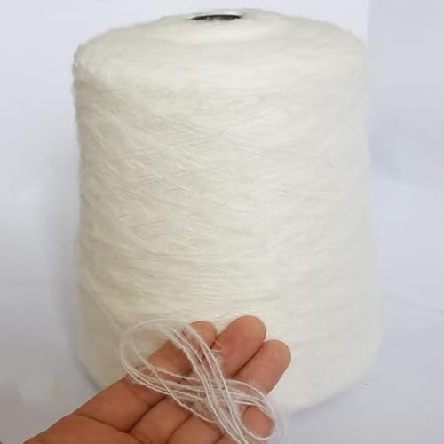 LEEYOX 500 g Mohair-Kaschmir-Garn, Häkelwolle, zum Stricken von Pullovern, weicher, feiner Seide, Strickschal