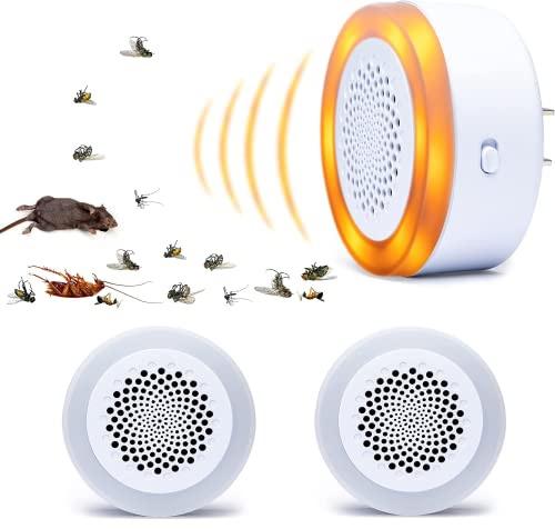 BugWomp Ultrasonic Pest Repeller | Electronic Mice Repellent Plug-ins with Non-Toxic Rat Control System | Mosquito Repellent Indoors | Bug Repellent Plug in Indoor (3 Pack)