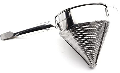 Colador Reforzado Acero Inoxidable Chino Cónico Gran Volumen Pasa Salsa Profunda Filtración Tamiz Escurridor Cocina (Ø 18 cm, 1)