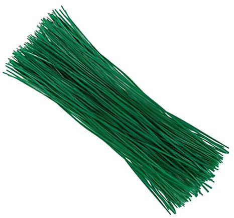 Yardenfun Gartenkrawatten Pflanzenbinder Grün Kunststoff Eisen Pflanzenbefestigung Wiederverwendbar Für Weinreben Sträucher Blumen Gartengurte 500 Stück