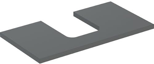 Geberit Waschtisch-Platte One 90x3x47cm, lava/lackiert m, Ausschn mit.