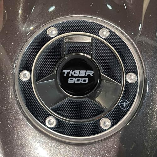 LABELBIKE 3D Motorrad Tankdeckelaufkleber kompatibel mit Triumph | Tiger 900, Harzschutz, Kratzfestigkeit, Dekoration