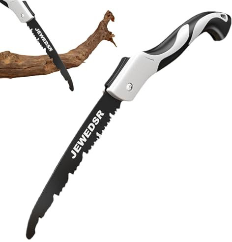 Neamou Klappbare Lagersäge, Klappsäge Bushcraft,Camp Saw Astsäge - Gartensäge, Überlebenssäge mit Sicherheitsverriegelung, Stahlschneider-Handwerkzeuge für Camping, Baumschneiden, Garten, Bushcraft