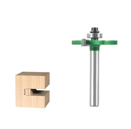 1pcs 8mm Shank Biscuit Cutter Joint Slot Router Bit, 3 Teeth T Type Slotting Woodworking Milling Cutter Slot Cutter Router Bit(8x40x4)