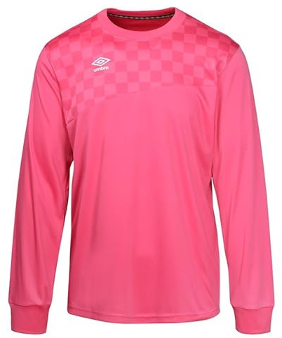 Umbro Men's Adult Check Goalkeeper Jersey, Azalea Pink, Large