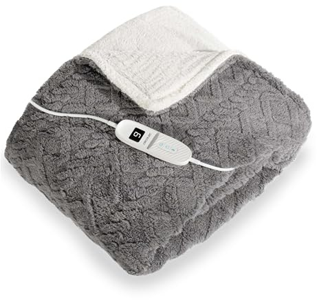Cecotec Elektrische Decke Wärmedecke HeatConfort ThermalBlanket Sherpa (180 x 130). Sherpa Heizdecke mit automatischer Abschaltung und 9 einstellbaren Temperaturstufen. Perfekt für Ihren Komfort