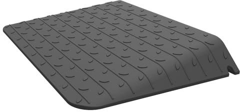 Vilnow Rampe de trottoir en caoutchouc noir - Rampe de porte pour fauteuil roulant - 90 x 61 x 10 cm
