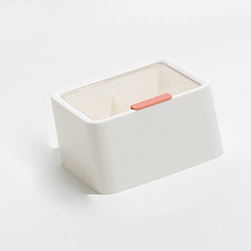Jwthee Organizzatore per rossetti in acrilico, porta rossetto a 18 slot con coperchio Organizzatore per tavolozze di trucco Scatola portaoggetti trasparente portatile Organizzatore di (White)
