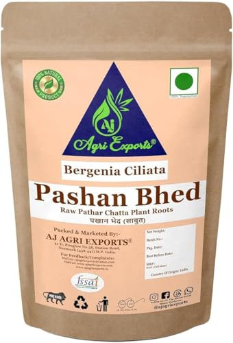 Pashan Bhed - Pashanbhed - Pakhan Bhed - Pakhan Ved - Pathar Chatta Roots - Pashanbheda - Bergenia Ciliata (400GM)