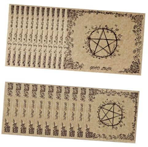 VILLCASE Feuilles de Papier Parchemin Vintage Vierge Papier Ancien Polyvalent Lot de 24 pour Cartes de Visite et Projets Créatifs pour Festivals et Occasions Spéciales