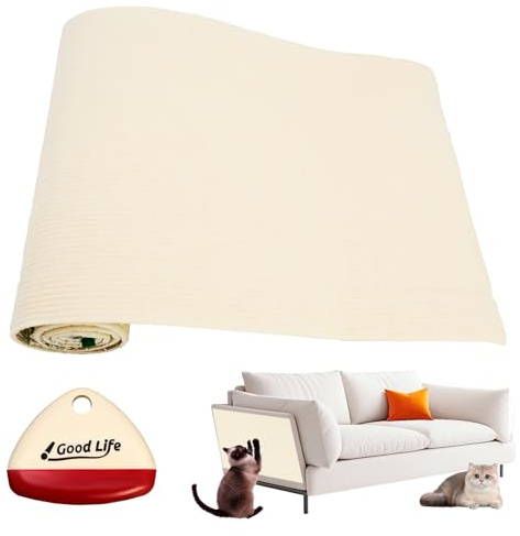 AMJKEJI Tappeto Tiragraffi per Gatti, Moquette Adesiva 30 x 100 cm Tiragraffi Divano con Rullo Adesivo, Protezione Divano Graffi Gatto, DIY Tappetino Tiragraffi, per Divani, Mobili, Porte, Pareti