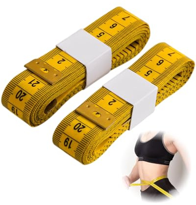 FUGLUS 2 Bände Maßband Körpe 300cm/118.11 Zoll, Schneidermaßband Doppelseitige Measuring Tape Flexible Bandmaß Massband Schneider Mit Knopf Umfangmaßband Für Haushalte Handwerker Schneider