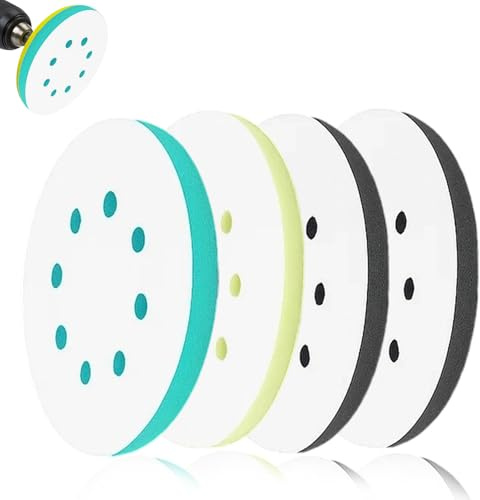 4 Pcs 125mm Polishing Pads Set, Sponge Buffing Pads, Drill Polishing Kit, Scratch Remover, Waxing Kit, Buffing Wheel for Auto Polisher, Sanding, Waxing