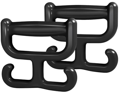 NFETLLD 2 Pack Grocery Bag Shopping Bag Carrier Holder Handle for Plastic Bags, Each Holds 100lbs Durable Multi Purpose Heavy Duty Comfortable Grip (Black)