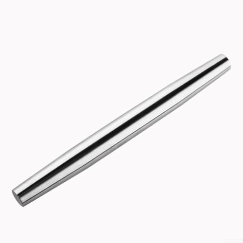 Heavy Duty 304 Stainless Steel Rolling pin with Ergonomic Tapered Design for Smooth Dough Rolling and Baking Preparation