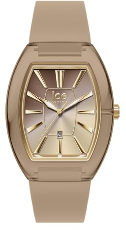 ICE-WATCH - Ice boliday Women Dome Plastic Warm Taupe - Montre Marron pour Femme avec Bracelet en Silicone - 025179 (Small)
