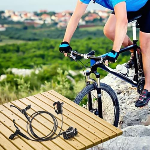 babominimer NFOX B021 Ensemble de frein à disque hydraulique pour vélo de montagne avec étriers et leviers à 2 pistons, compatible avec M596/M601/M775/JK-1, pour (gauche, avant, droite)