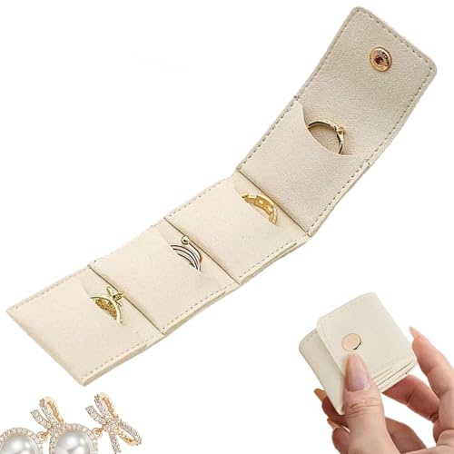 Reise-Schmuck-Organizer – kompakte faltbare Aufbewahrungstasche, elegante geteilte Aufbewahrungstasche, Tasche mit sicherer Klappschließe, tragbares Mehrfach-Fach-Rack | Bequem