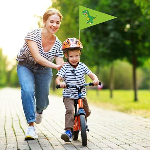 Fahrradflagge – 7,87 X 11,81 Zoll PVC, Fiberglas Sicherheitswarnflagge | Hohe Sichtbarkeit, Fahrradsicherheitsflagge Für Kinder Und Erwachsene | Fahrradfahne, Outdoor-Radsportzubehör, Reiten