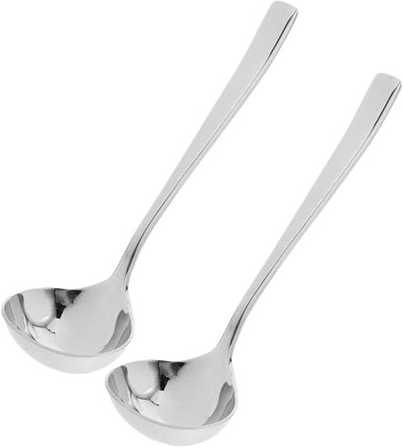 TOYANDONA 2 Piezas Cuchara para Servir Salsa Cucharón de Acero Inoxidable para Salsa Color Plateado para Cucharadas Salseras Uso Cocina para Sopa