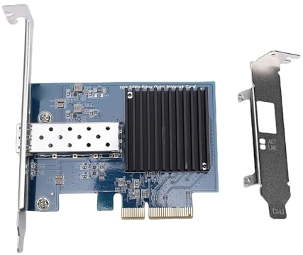 Plyisty Scheda di Rete SFP+ da 10 Gbps, NIC in Fibra PCIe 3.0 4x a Porta Singola, con Chip RTL8127, modalità Multi/singola Flessibile, per 11, Linux
