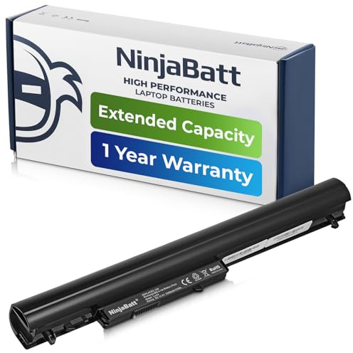 NinjaBatt Battery for HP LA04 728460-001 752237-001 LA04DF 776622-001 | Fits N032SA TPN-Q130 TPN-Q132 TPN-Q129 HSTNN-DB5M HSTNN-YB5M F3B96AA – black 4 cells 2200mAh 32Wh 14.8V