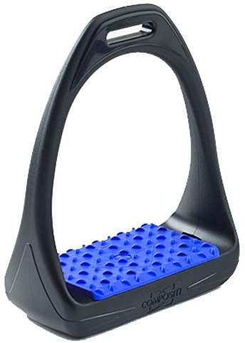 Staffe inglesi in polimero Profile Premium complete di pedane in gomma ricambiabili 12 cm