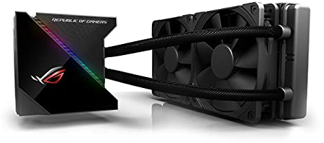 ASUS ROG Ryujin 240 All-in-One CPU-Wasserkühlung (1,77 Zoll OLED-Display, Aura Sync RGB, Noctua iPPC 2000 PWM 2 x 120 mm Radiatorlüfter)