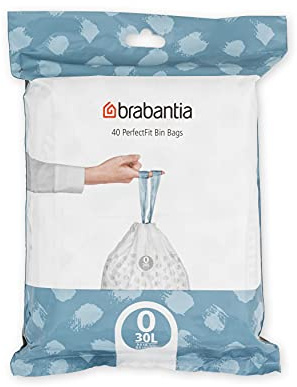 Brabantia Müllbeutel PerfectFit Multipack, Vit Kod O, 40 Påsar
