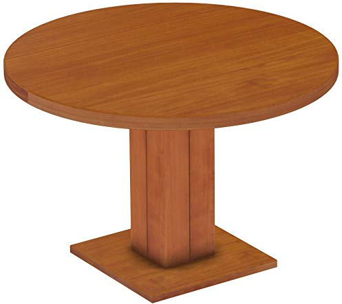 B.R.A.S.I.L.-Möbel Brasilmöbel Säulentisch Rio UNO Rund 120 cm Kirschbaum Tisch Esstisch Pinie Massivholz Esszimmertisch Holz Küchentisch Echtholz Größe und Farbe wählbar