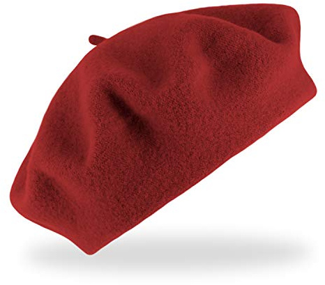 fiebig Baske aus 100% Reiner Schurwolle | Baskenmütze in One Size & Woolmark Qualität | Wollbaske in vielen Farben Made in Europe