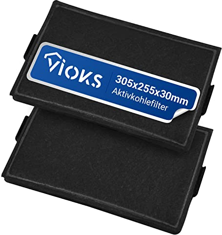 VIOKS Filter Dunstabzugshaube/Aktivkohlefilter SET 2x Ersatz für Miele Filter 9231860 DKF 19 & Dunstabzug Kohlefilter passend für Miele Dunstabzugshaube