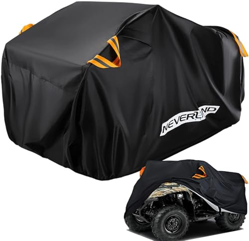 Neverland Housse de Protection 300D imperméable, résistante aux intempéries, pour véhicules 4 Roues jusqu'à 208 cm, avec Bandes réfléchissantes