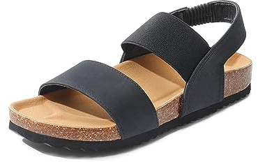 Espadrillas da Donna con Punta Aperta Sandali Eleganti con Plateau Sandali con Zeppa Elastici con Cinturino alla Caviglia