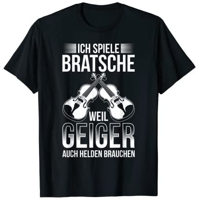 Bratsche Spielen Viola Musik Bratschist Orchester Violist T-Shirt