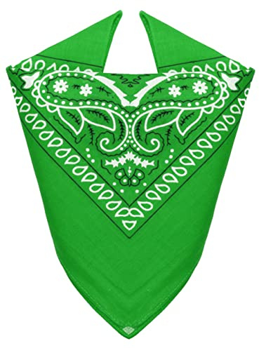 Van Der Rich ® - Bandanas aus 100% Baumwolle Kopftuch für Herren Damen (Kräftige Grün, One Size)