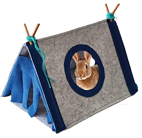 GIMOCOOL Maison De Cachette Pour Cochon d'Inde, Hamster, Lapin - Lit Confortable Et Cage Pour Petit Animal De Compagnie