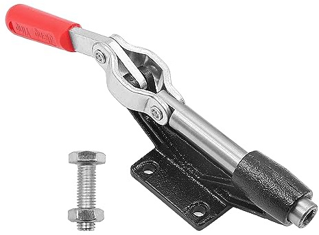 ZONADAH Kolbenhub-Metall-Push-Pull-Kniehebelspanner, geradlinige Spanner, 60 mm, 680 kg – robuste Spannwerkzeuge für Holzbearbeitung, Metallbearbeitung, Schweißen, industrielle Anwendungen