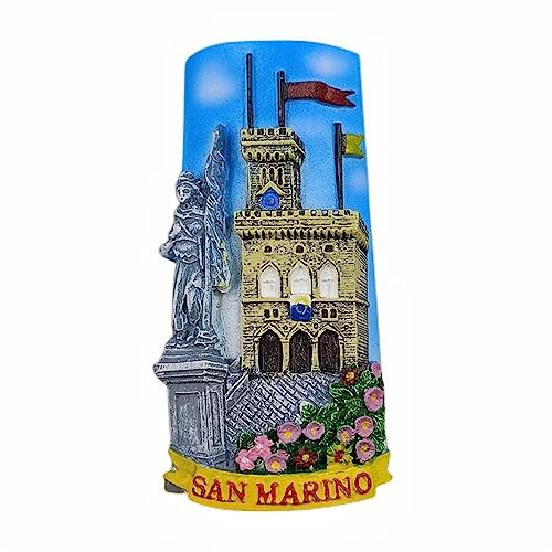 San Marino 3D-Kühlschrankmagnet, Souvenir, Geschenk, Kunstharz, handgefertigt, San Marino-Kühlschrankmagnet, Heim- und Küchendekorationskollektion