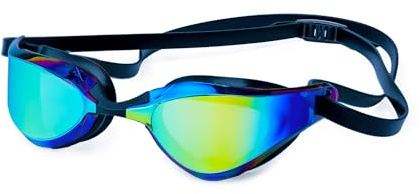 THEMAGIC5 Designed for Recreational & Competitive Swimming | Adult Swimming Goggles for Men & Women | Antifog & No Leakage Design (Gold Mirror)