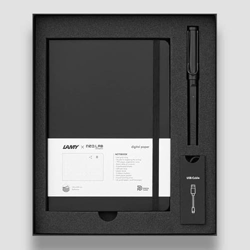 Neo Smartpen Lamy Safari All Black ncode Bundle by Neo Smartpen for Android, iPhone and Laptop | Digitize Handwriting | Digital Bluetooth Pen for Real Time Sync, Handwriting to Text Transcription