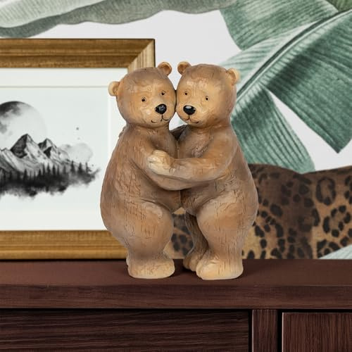 Lesser & Pavey Billy & Bonnie Bear Hugging Statue Figure For Gift | Decorative Ornaments For Home Decor | A Lovely Gift For Your Family and Loved Ones| Hugging, Reading, Playing and More Pose