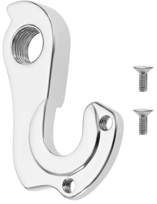 eMagTech Bike Derailleur Hanger Compatible with WG001-SL Derailleur Hook Bicycle Tail Hook 8 Speed Rear Gear Mech Bicycle Tail Hook Aluminum Alloy With 2 Screws Silver