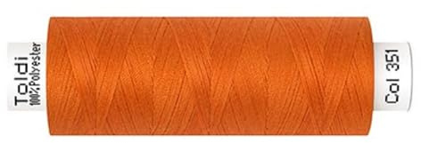 Gütermann Fil à coudre polyvalent TOLDI | 500 m | Fil pour machine à coudre | 40 couleurs (351 orange)