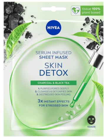 NIVEA Skin Detox - Maschera in fogli con siero disintossicante, confezione da 1